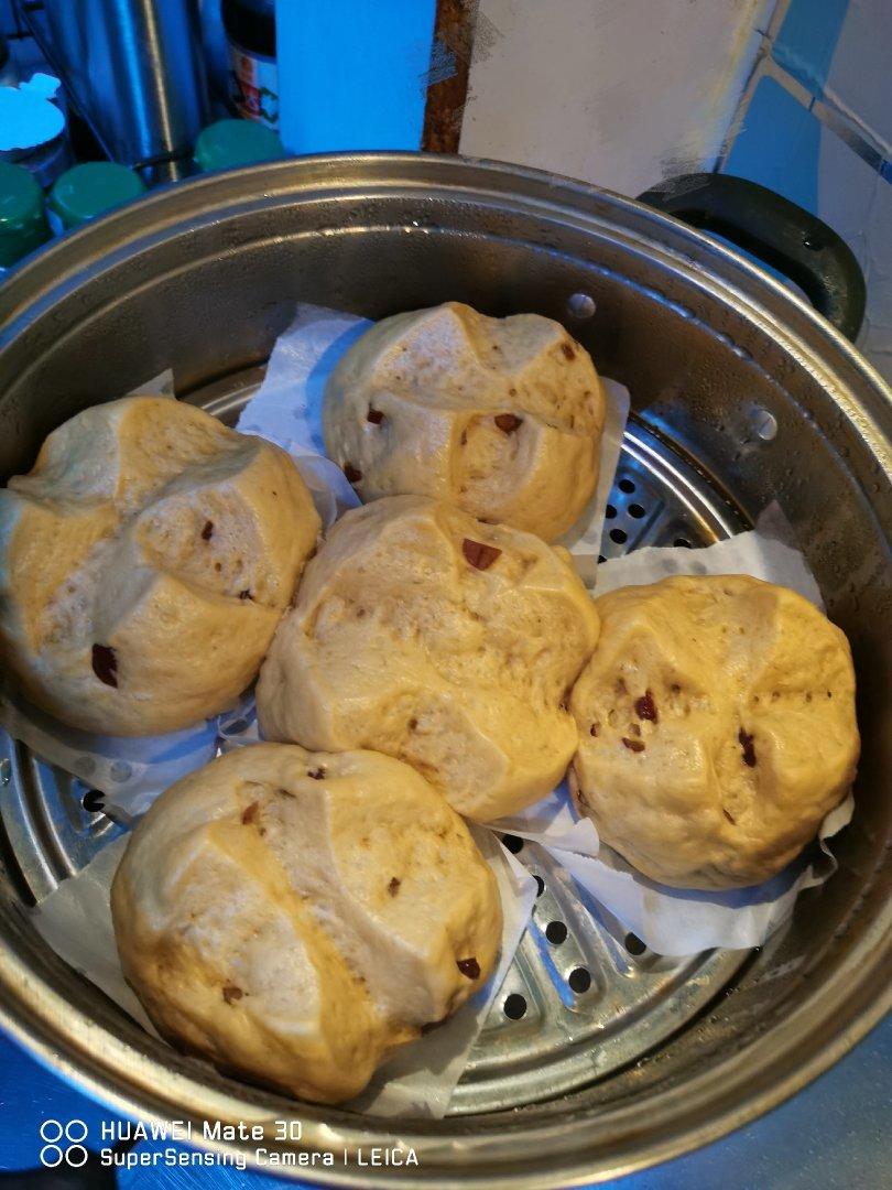 一次发酵红枣开花馒头