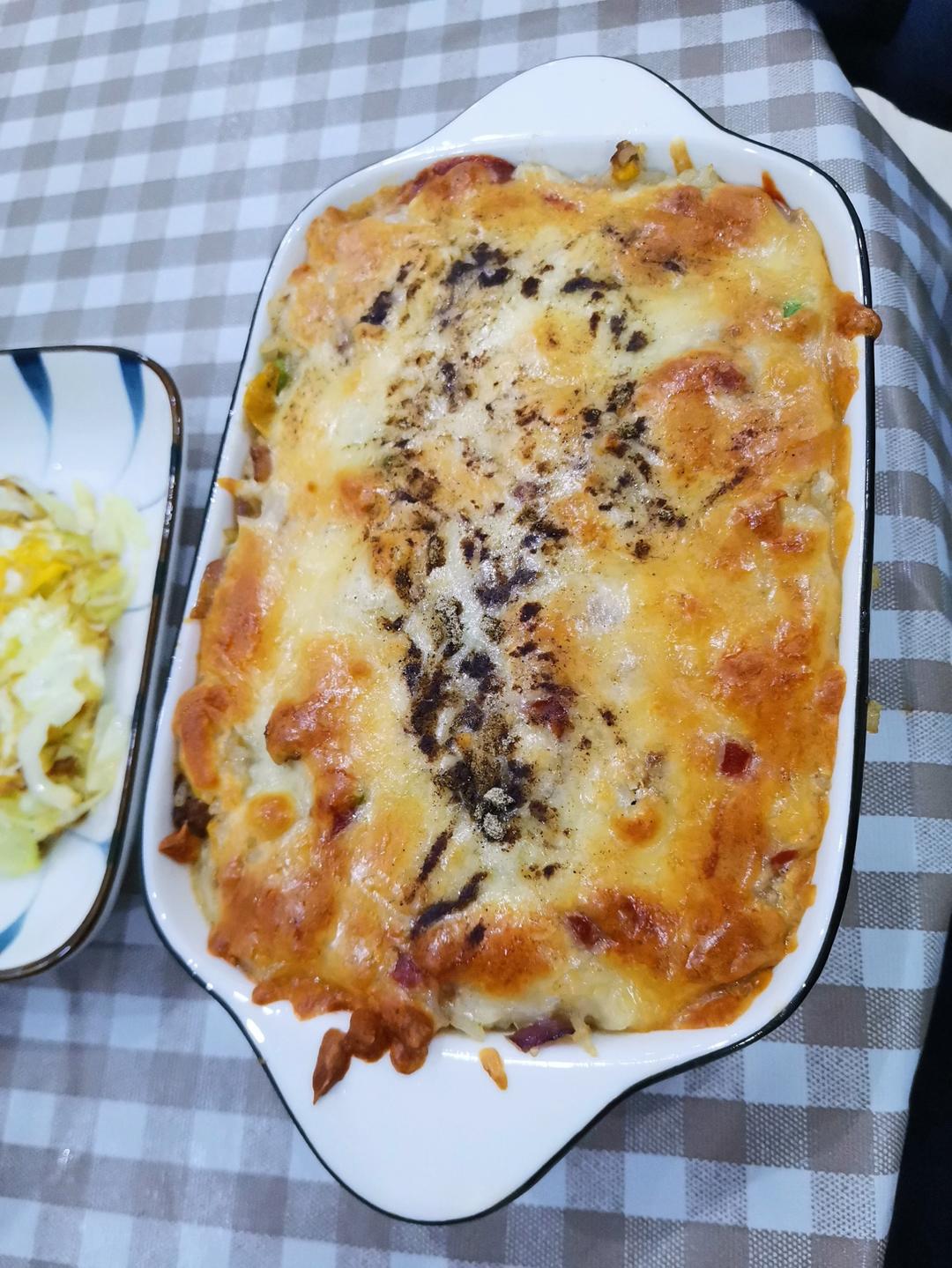 黑胡椒牛肉芝士焗饭～～营养健康，超级简单