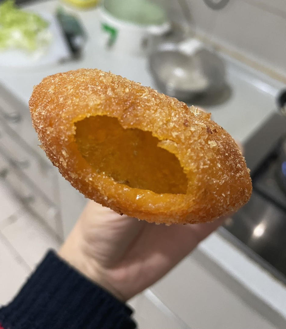 消耗南瓜神仙吃法——南瓜饼做成空心才好吃！