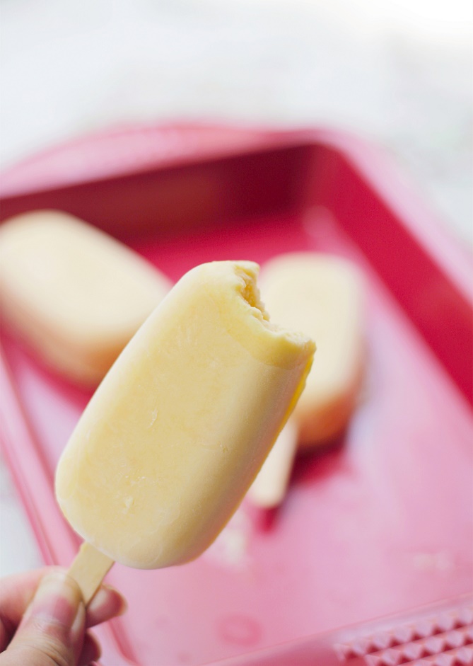 粉红呆呆做的芒果雪糕