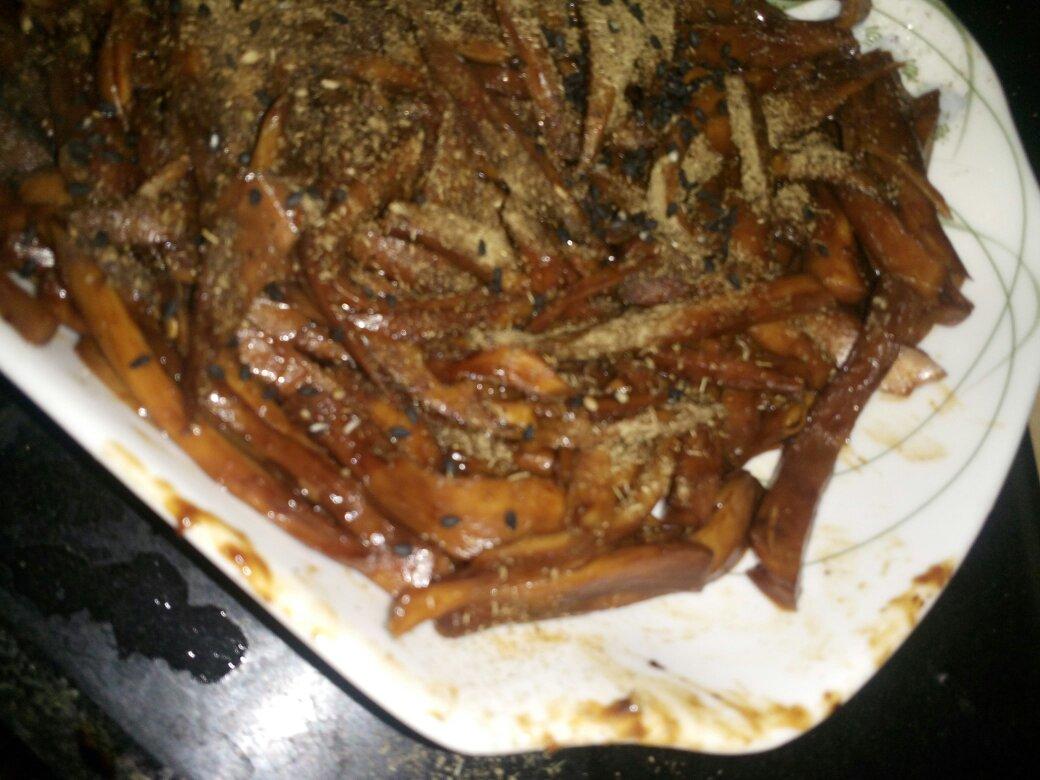 素鱿鱼（超级好吃的孜然杏鲍菇）