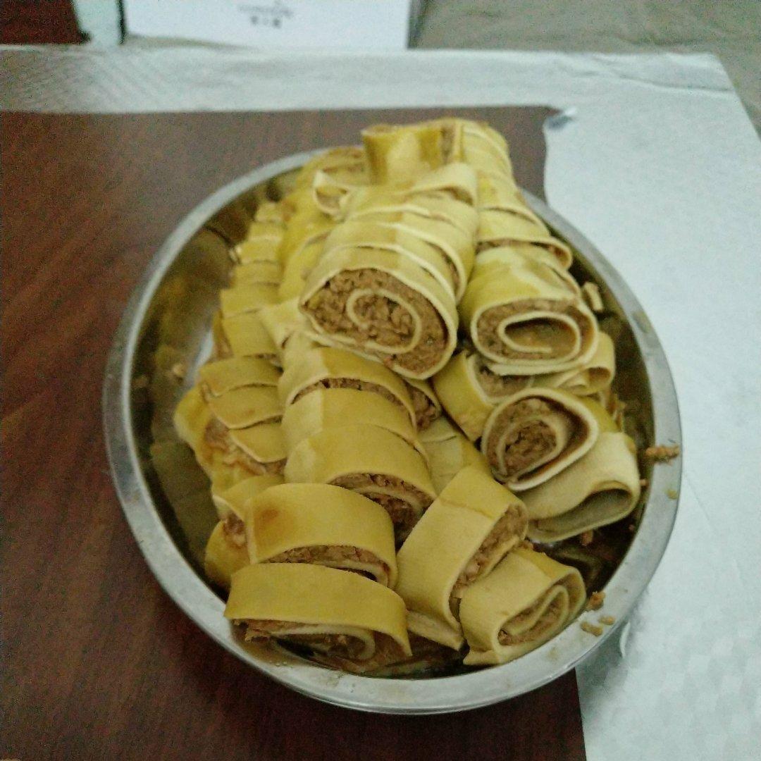 干豆腐蒸肉卷