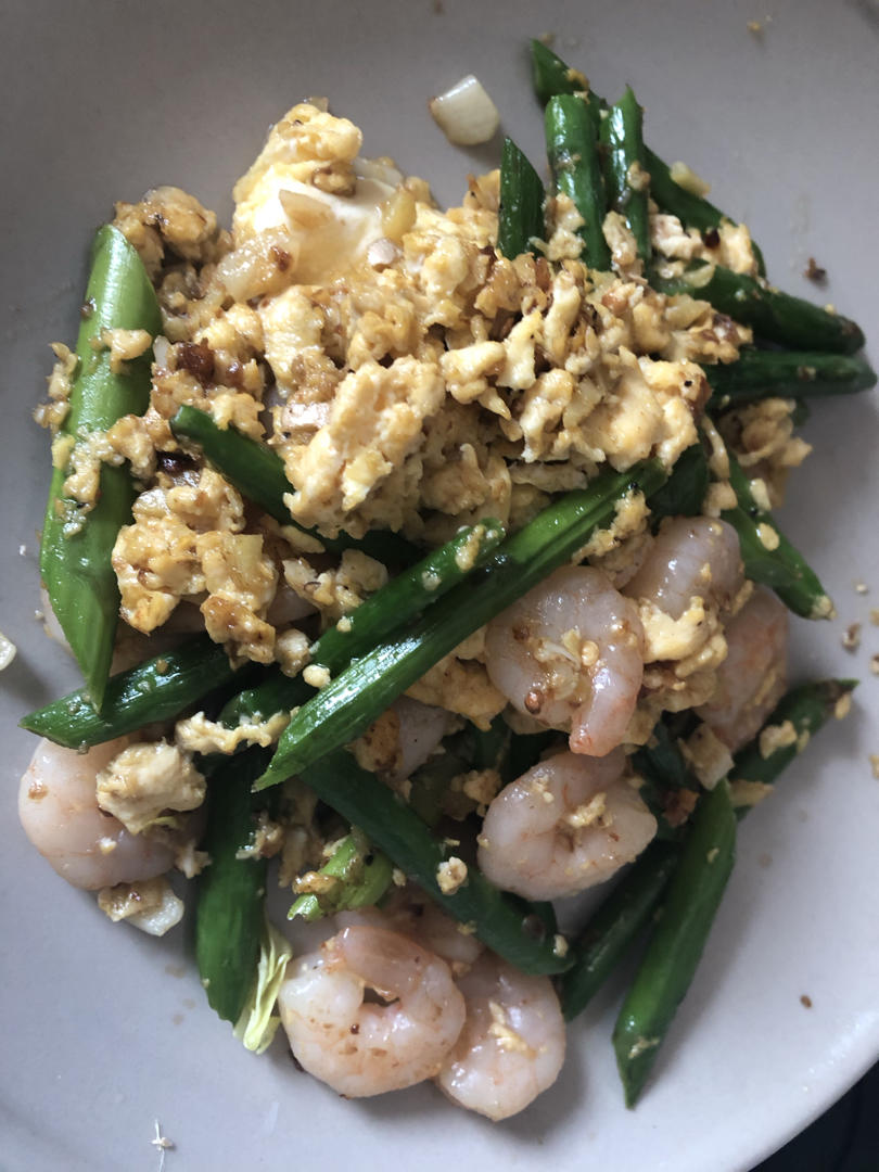 芦笋鸡蛋炒虾仁