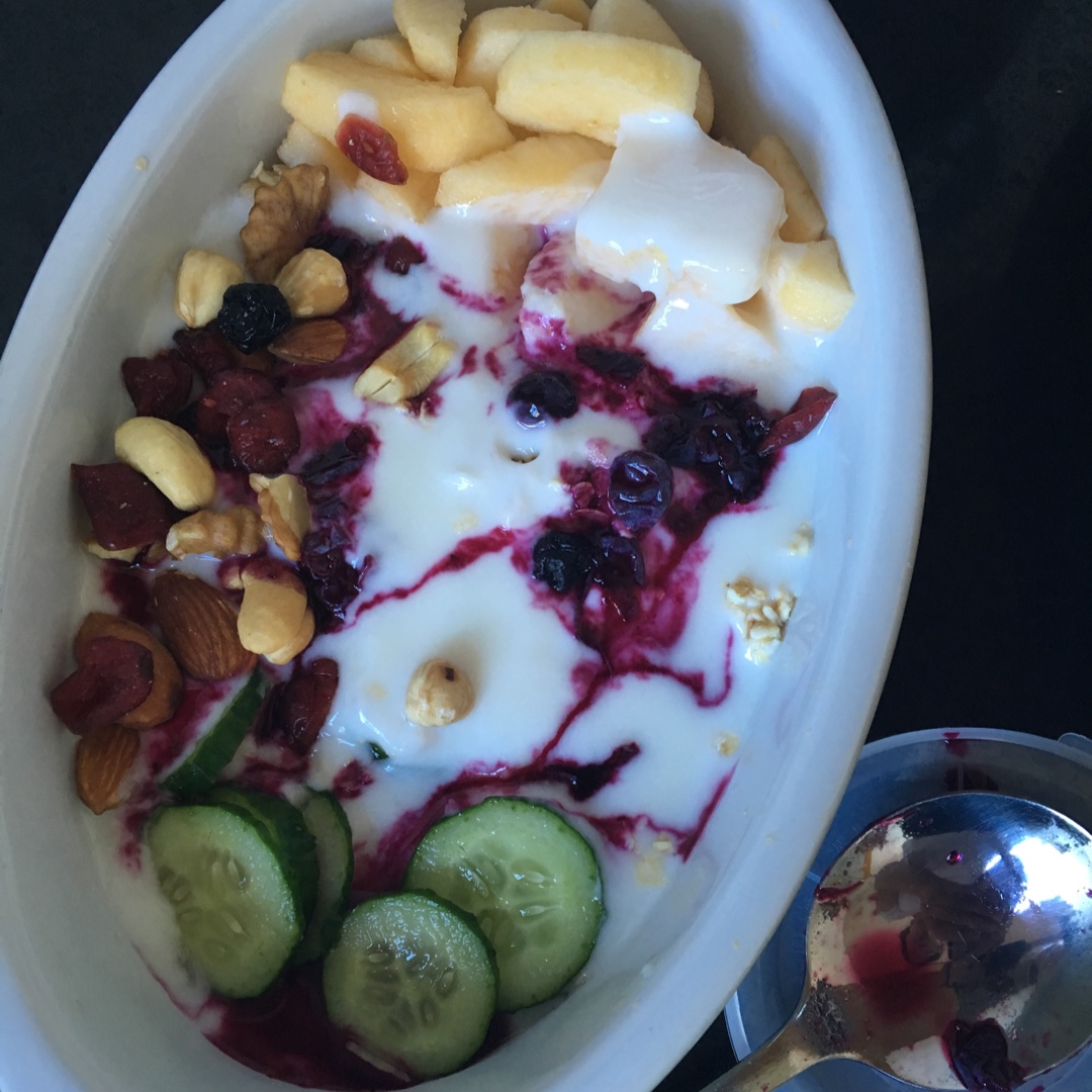 紫水晶etfy做的零负担的宵夜苹果拌酸奶