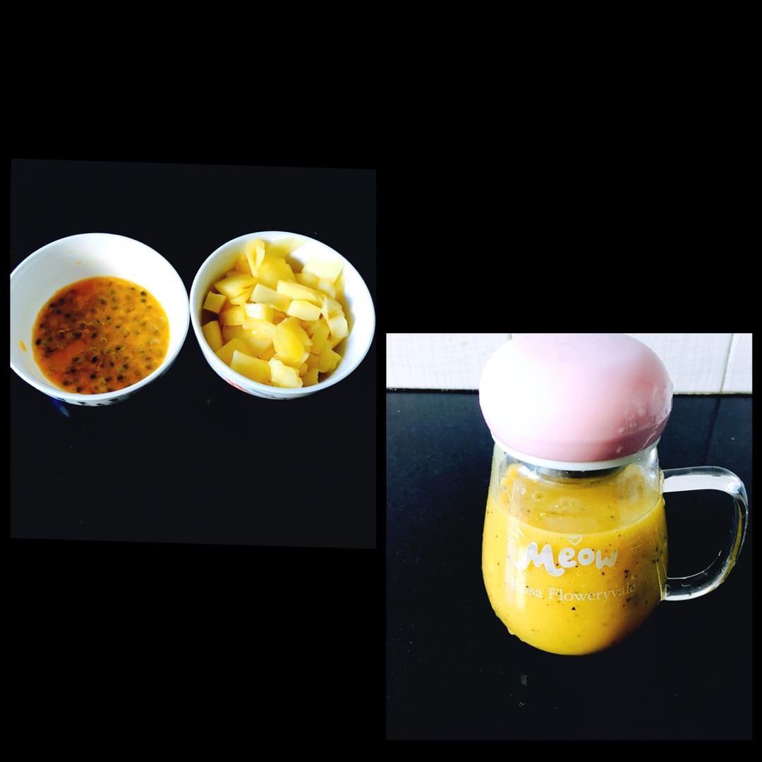 芒果百香果汁的做法