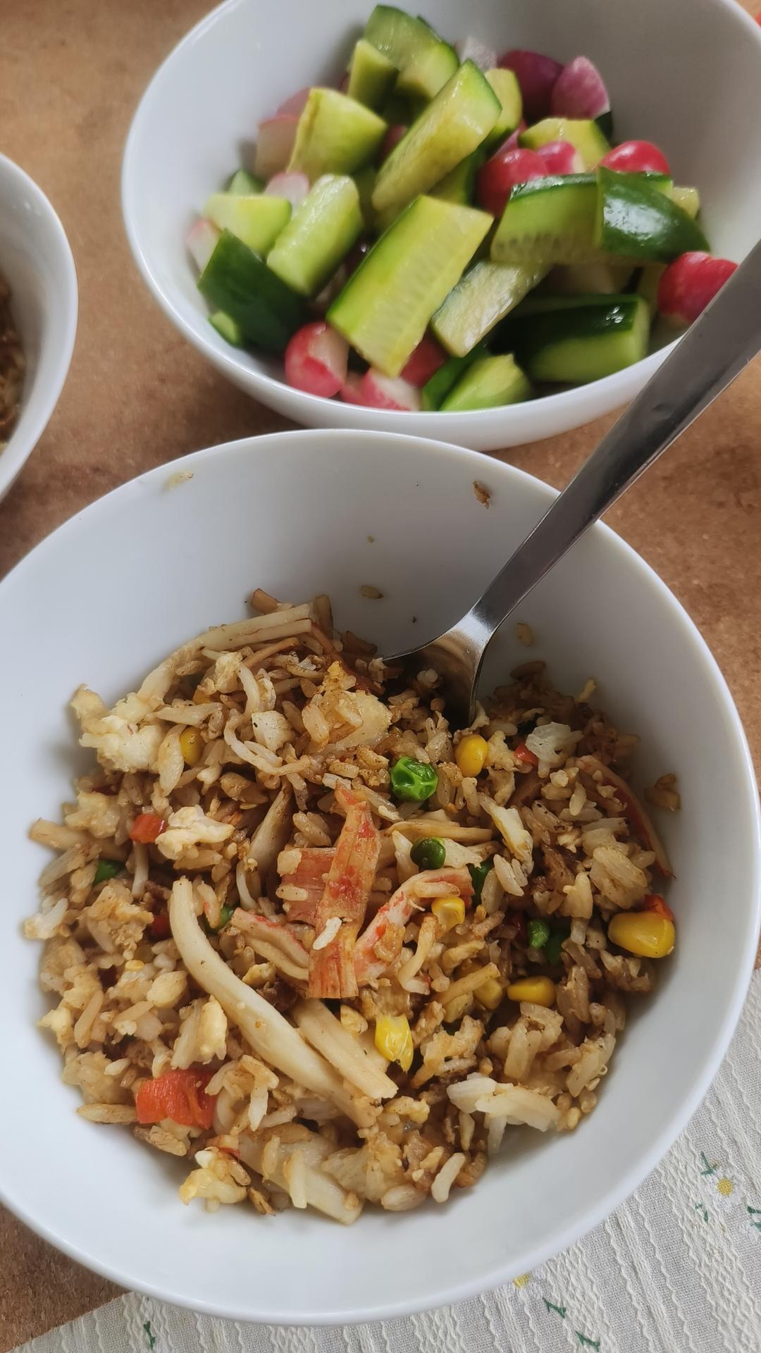 蟹柳蛋炒饭