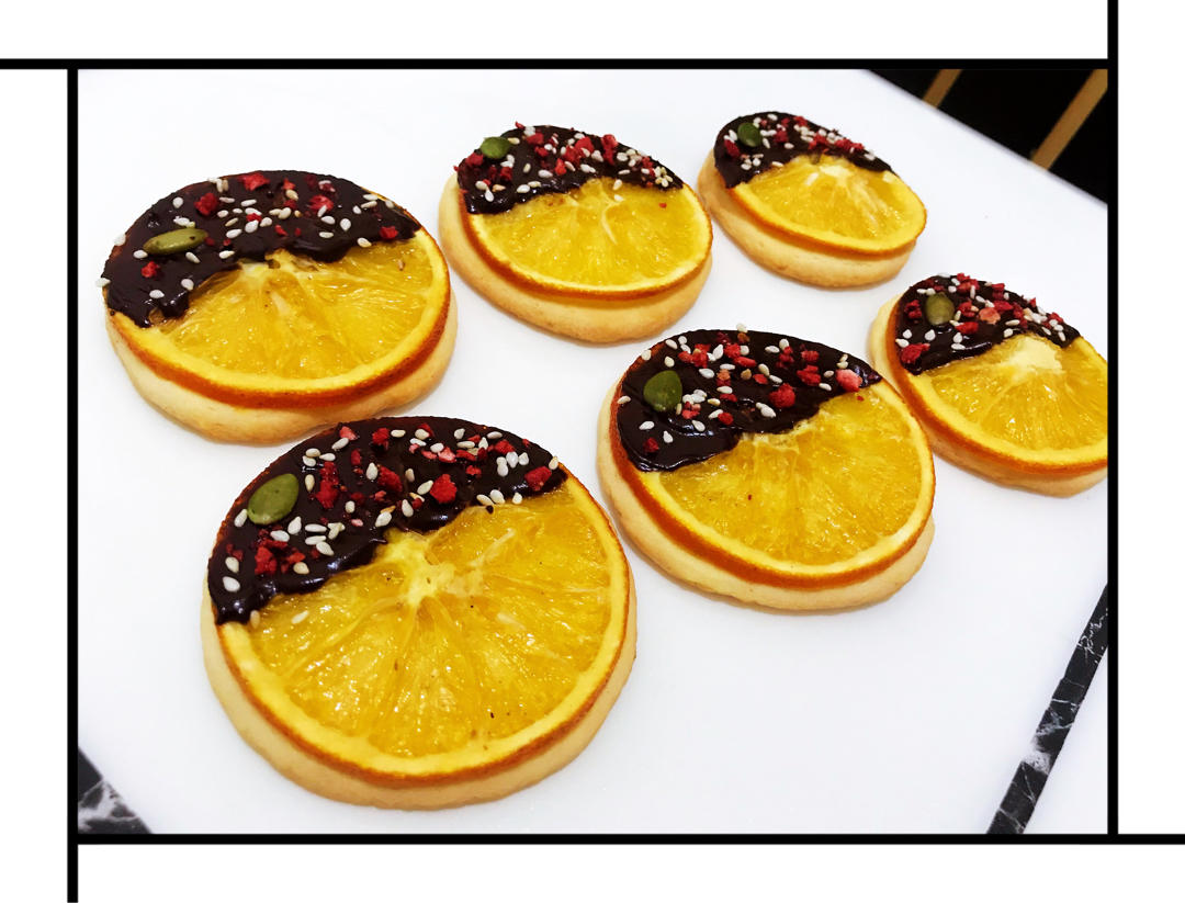 🍊橙意满满超高颜值的巧克力橙子饼干🍪