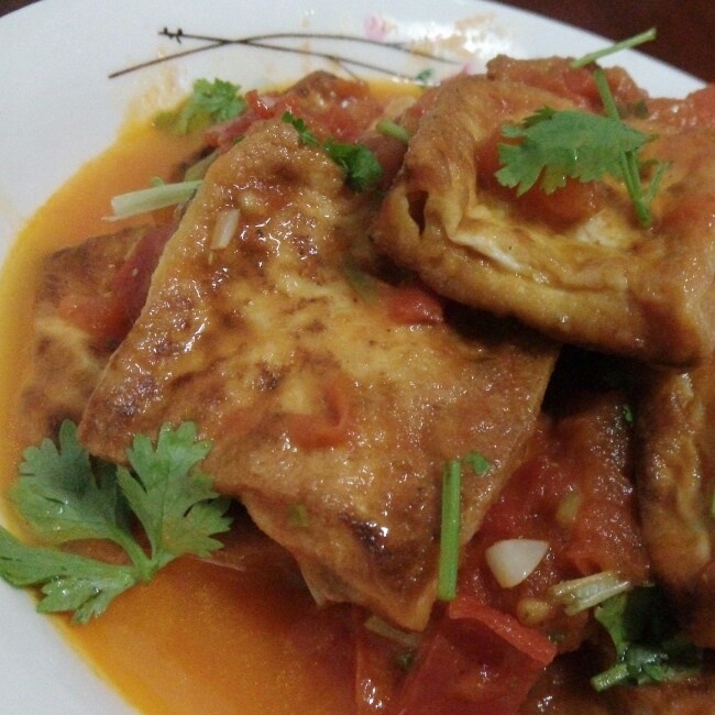 西红柿烧豆腐