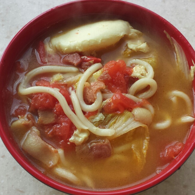 咖喱培根乌冬面