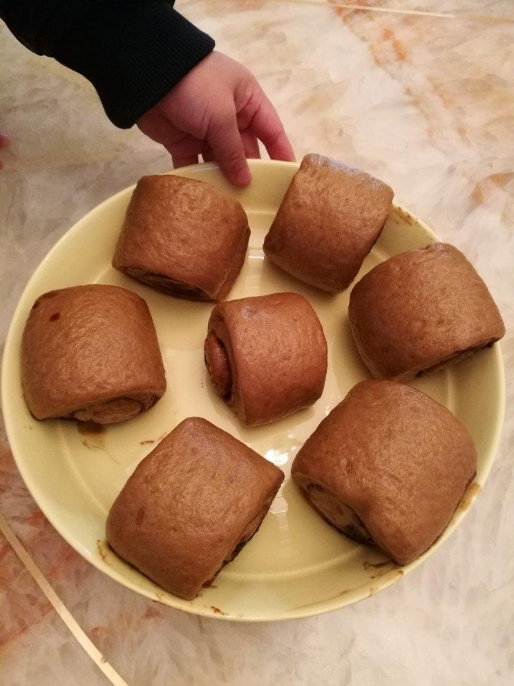 风铃草2做的奶香红糖馒头
