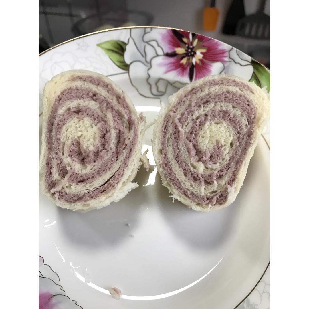双色紫薯馒头