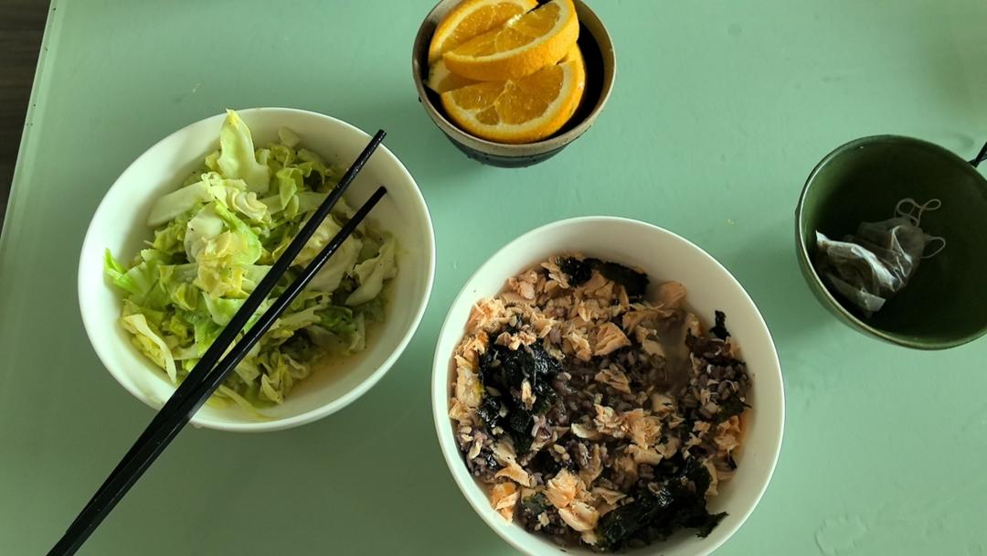 三文鱼茶泡饭