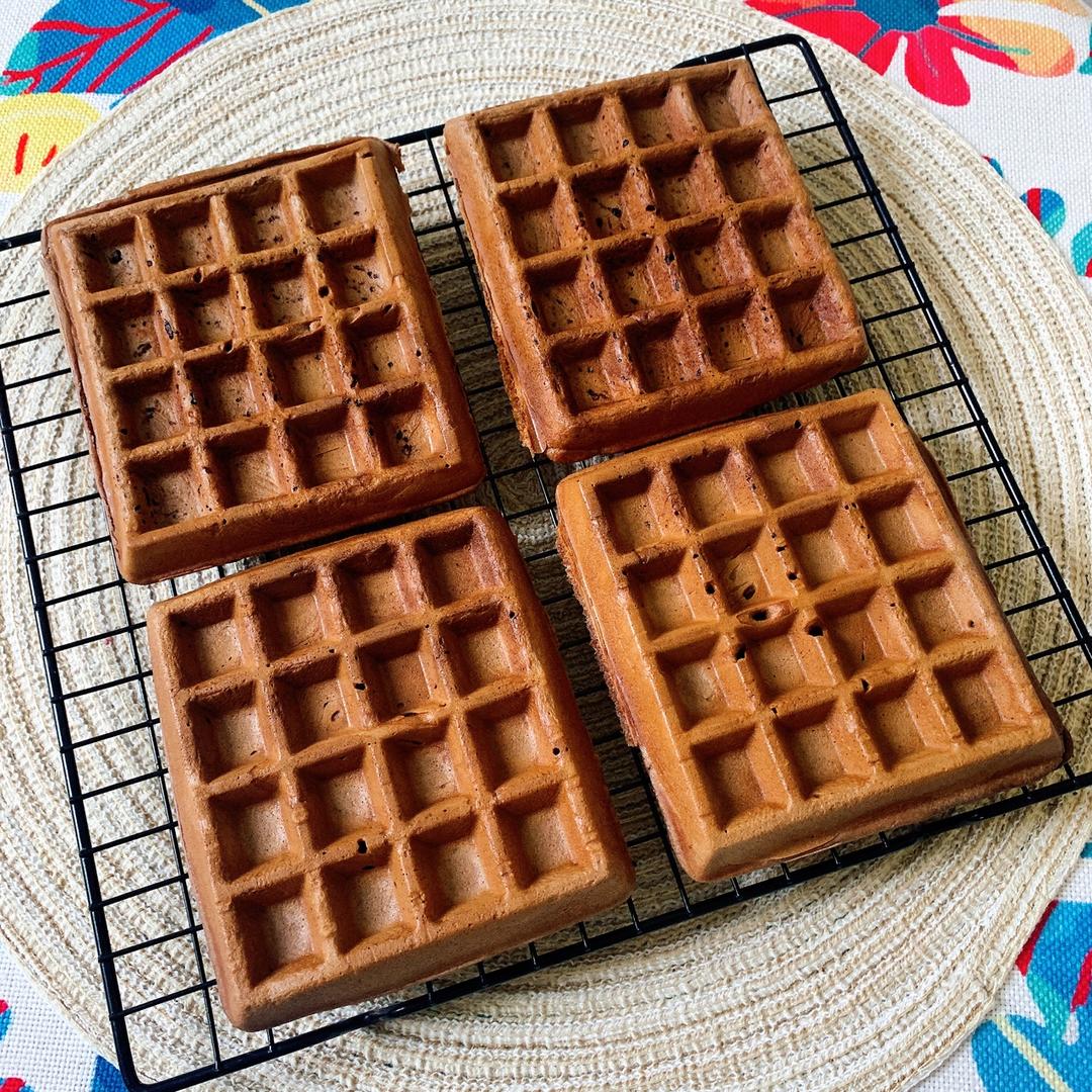 可可糯米华夫饼