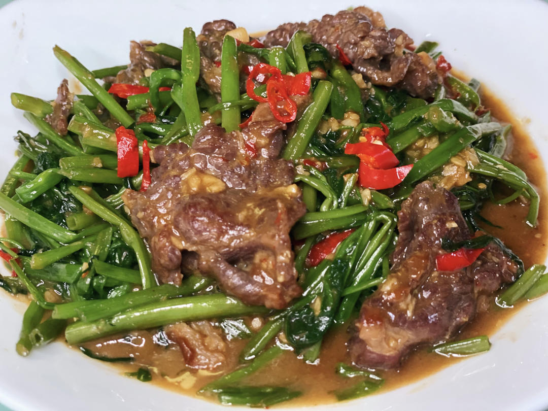 超下饭～沙茶牛肉空心菜
