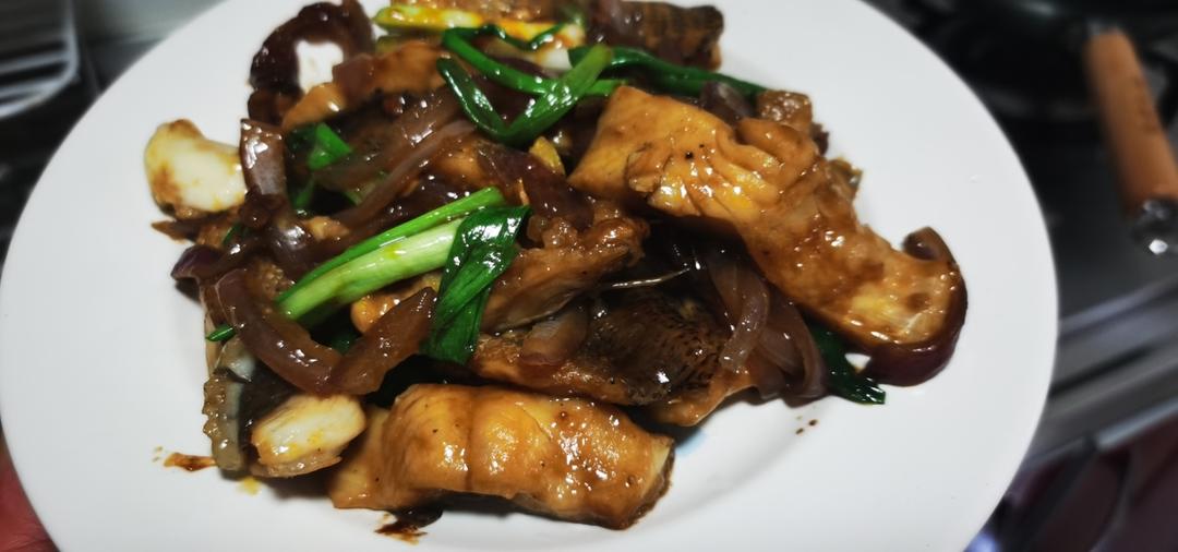 葱香焗鲈鱼