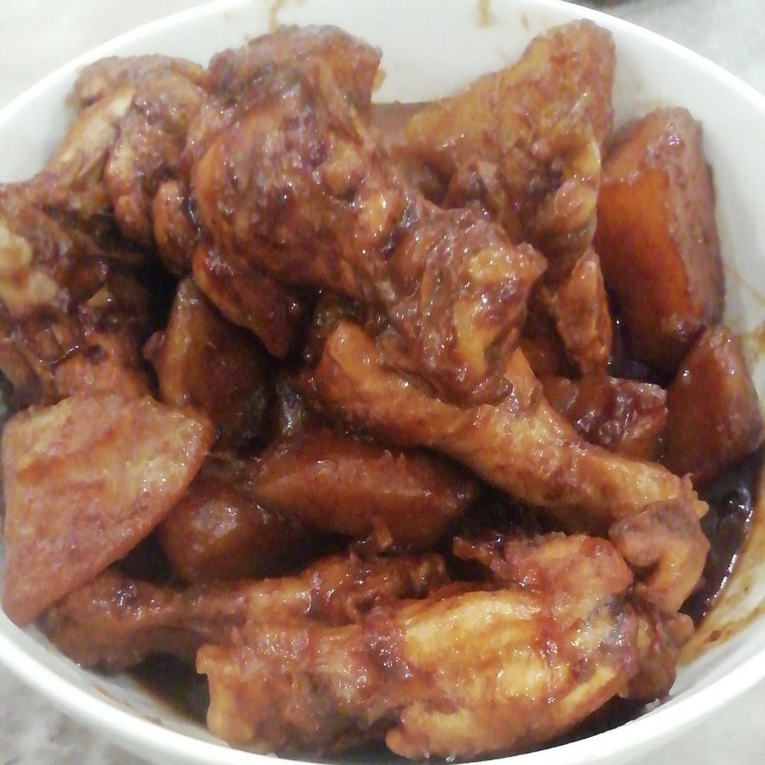 鸡翅根炖土豆