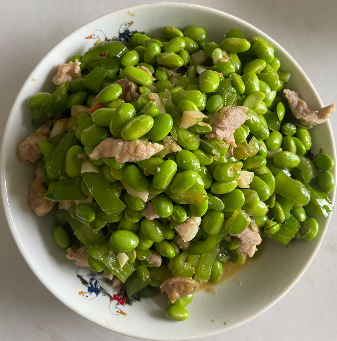 毛豆炒肉
