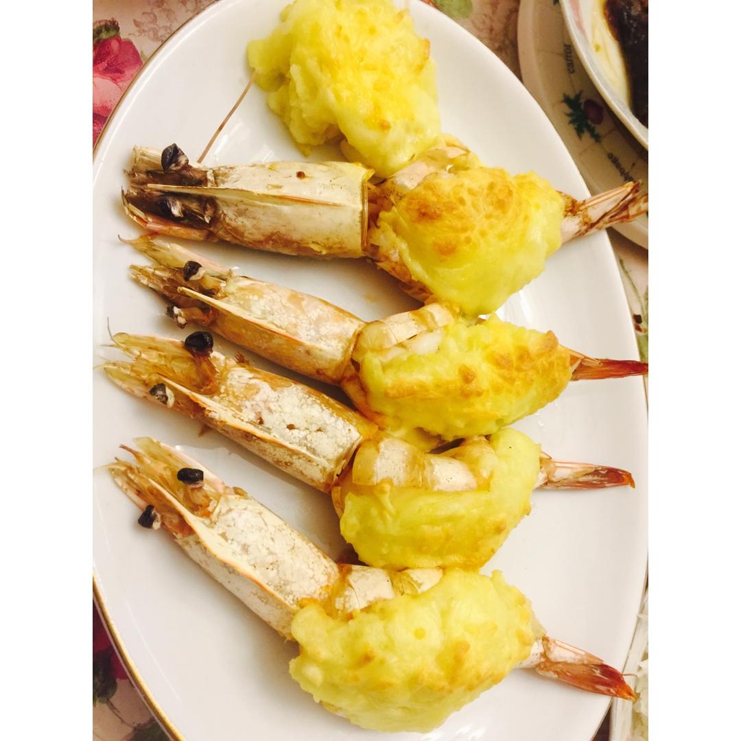 黑胡椒奶酪焗虾