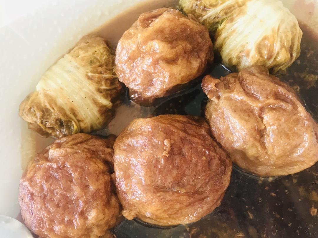 红烧油面筋塞肉