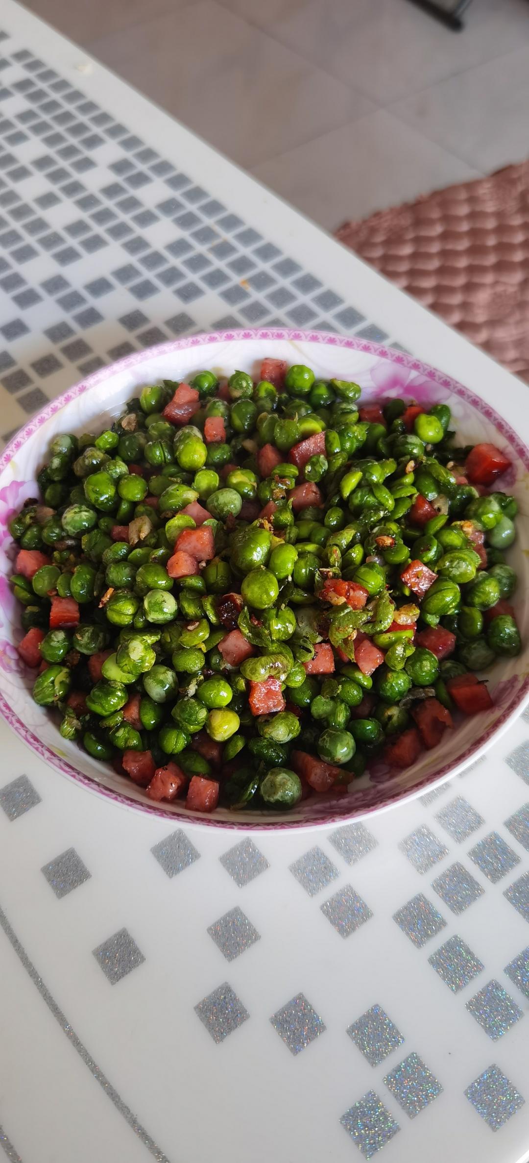 清炒豌豆米