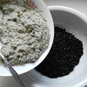 燕麦豆渣黑米酒酿蒸糕的做法 步骤6