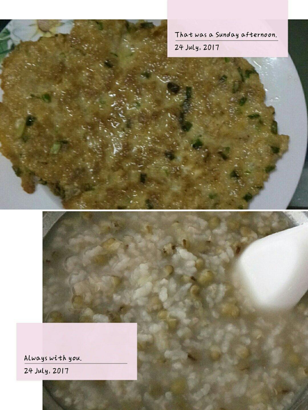 肉碎葱花煎蛋饼