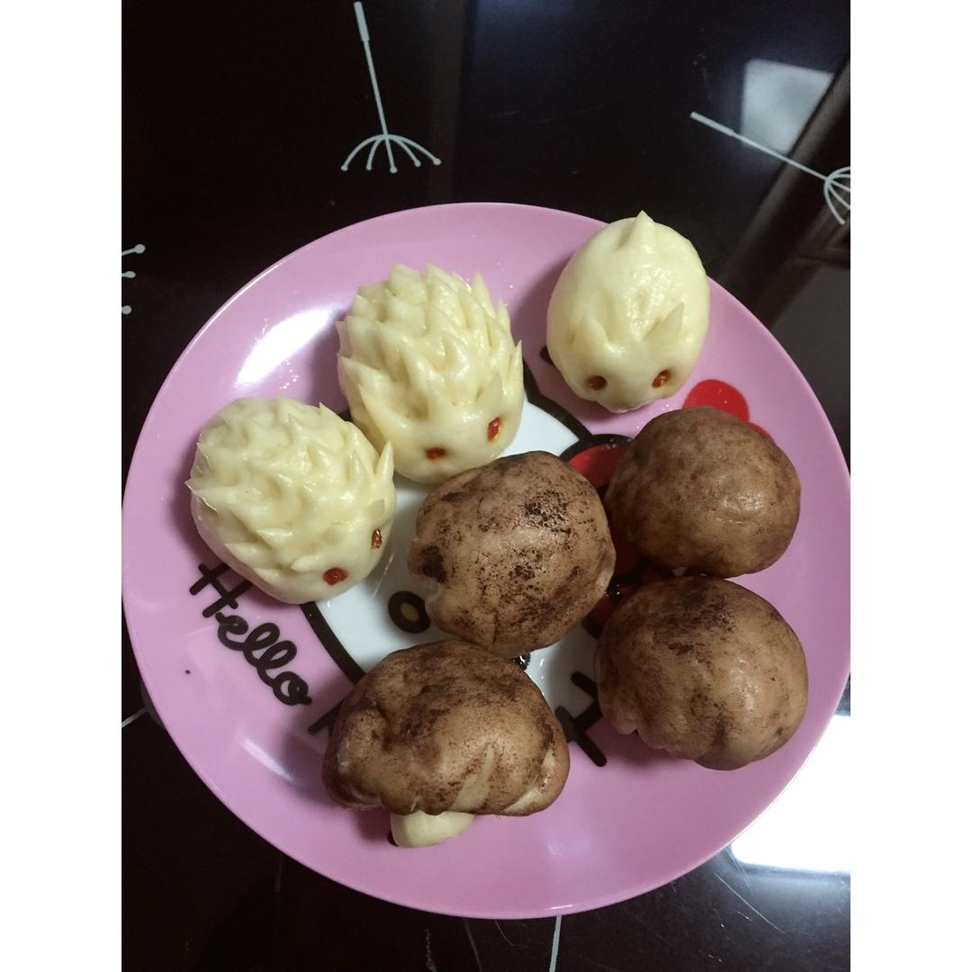 蘑菇包（奶黄馅）