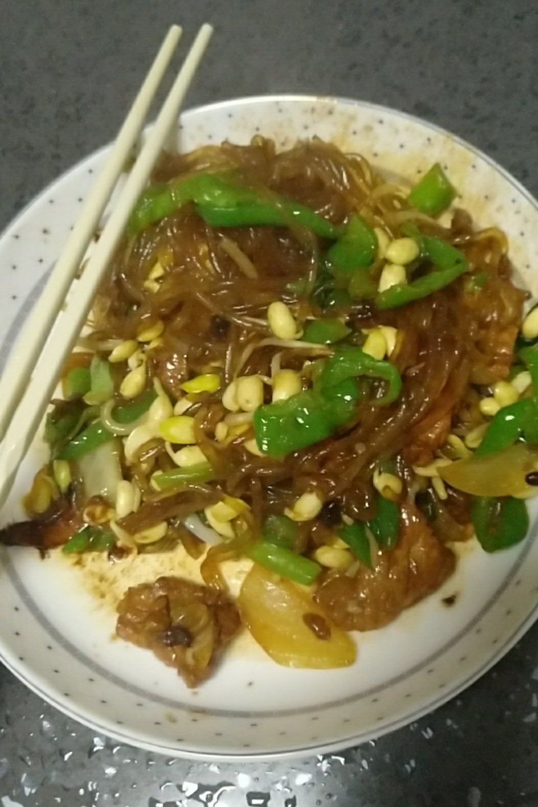 豆芽炒粉丝