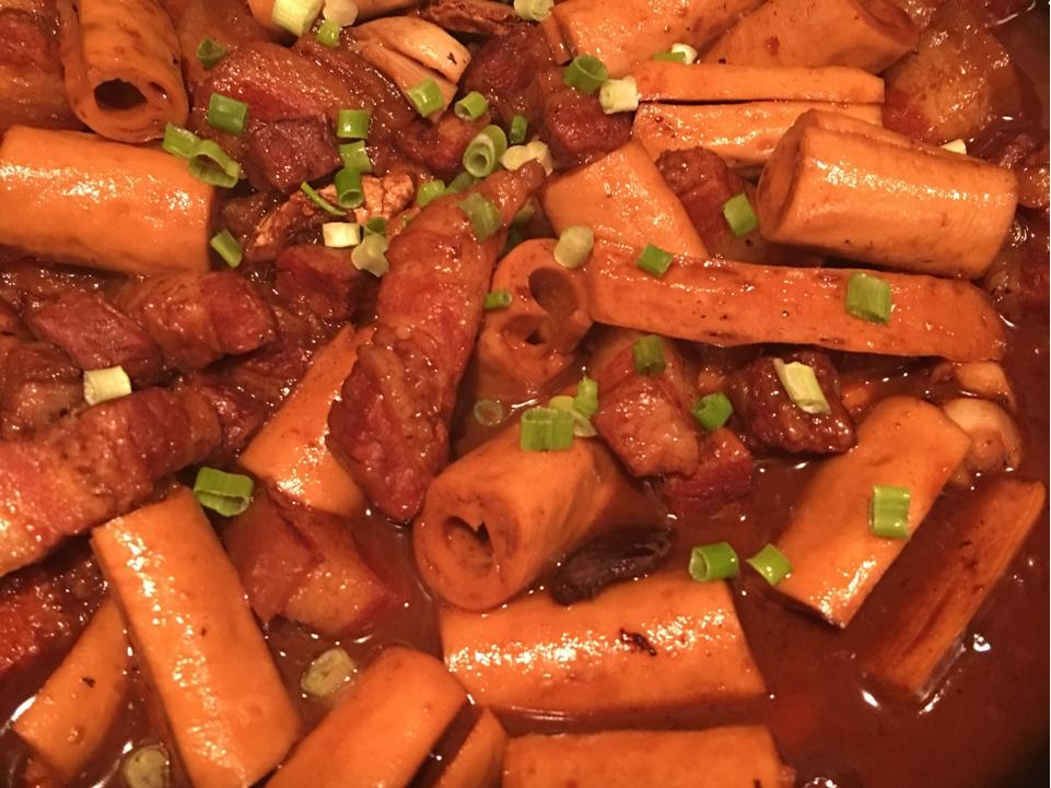 豆筋红烧肉—不焯水