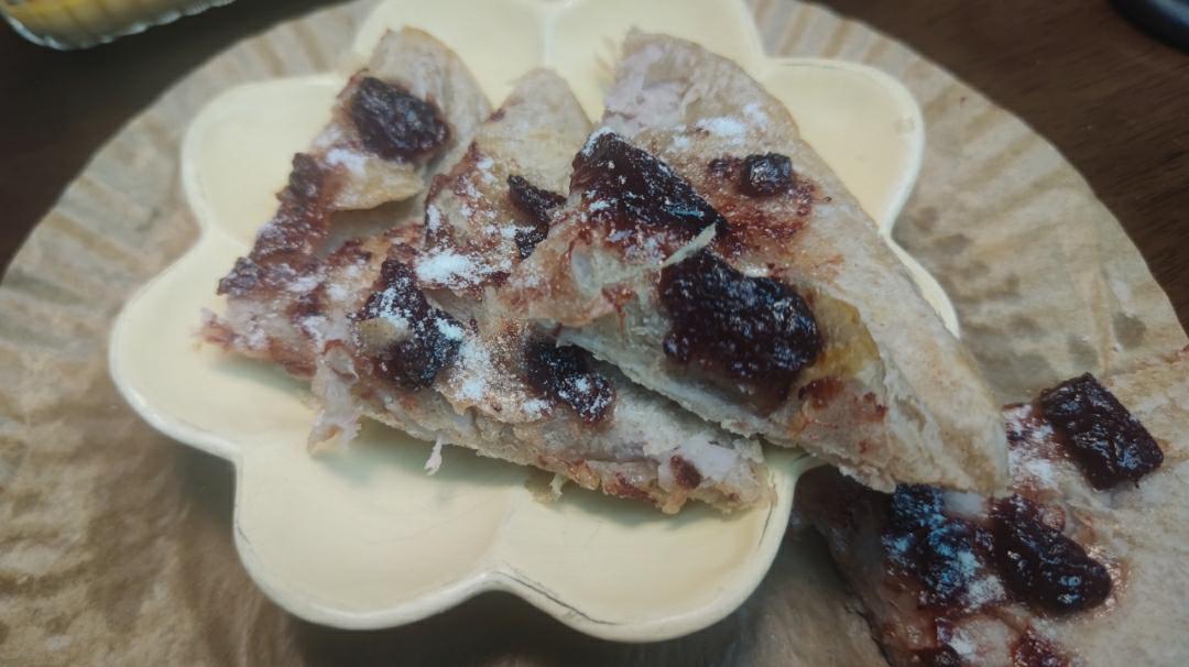巨巨巨快手美味的芝士拉丝芋泥饼（手抓饼版）