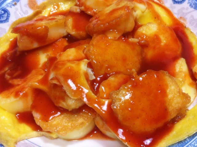 番茄酱煎日本豆腐