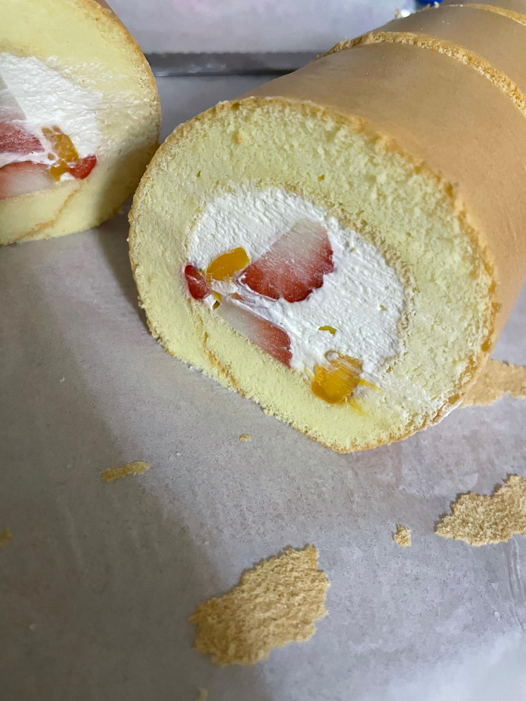 蛋糕卷这样做‼️不掉皮不开裂（小视频食谱）