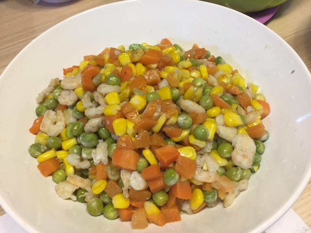 三色炒虾仁