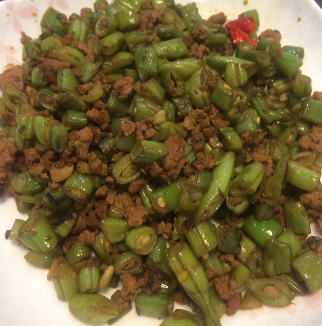 肉沫豆角下饭菜