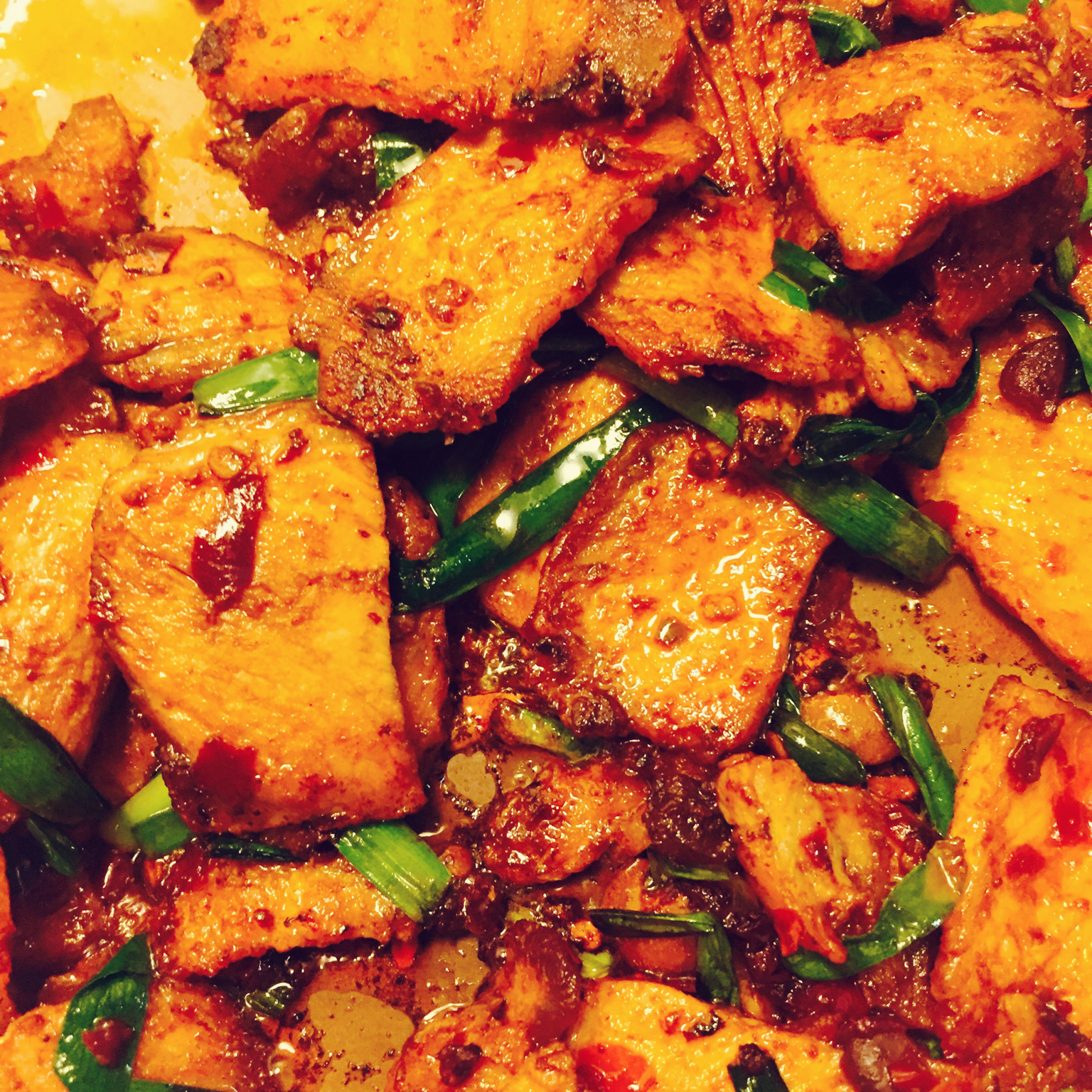 老丁的私房菜-蒜苗回锅肉