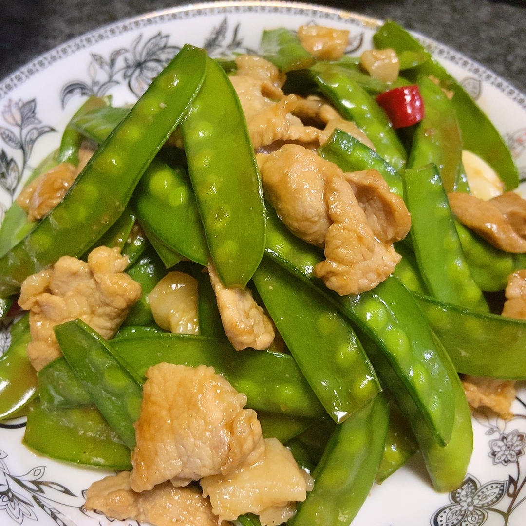 荷兰豆炒肉片