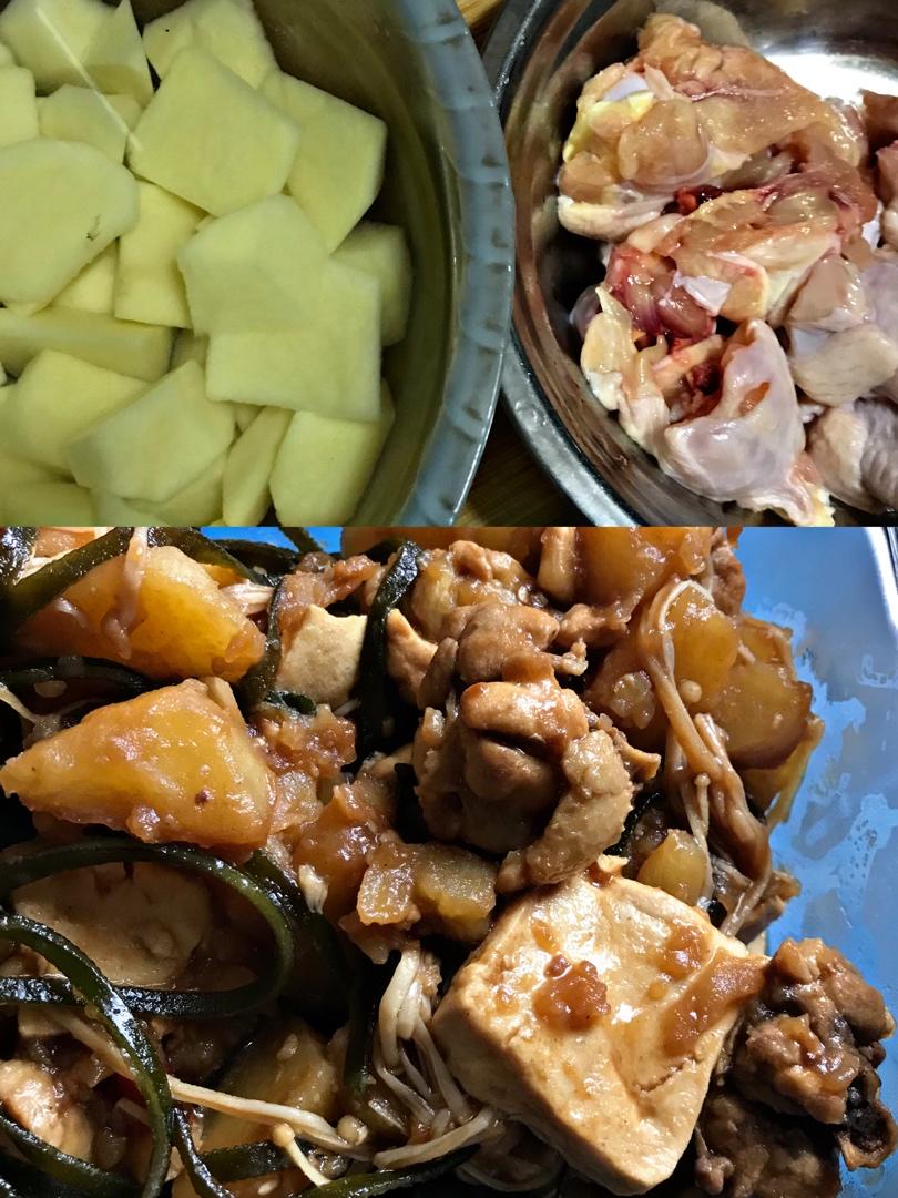 土豆焖鸡腿