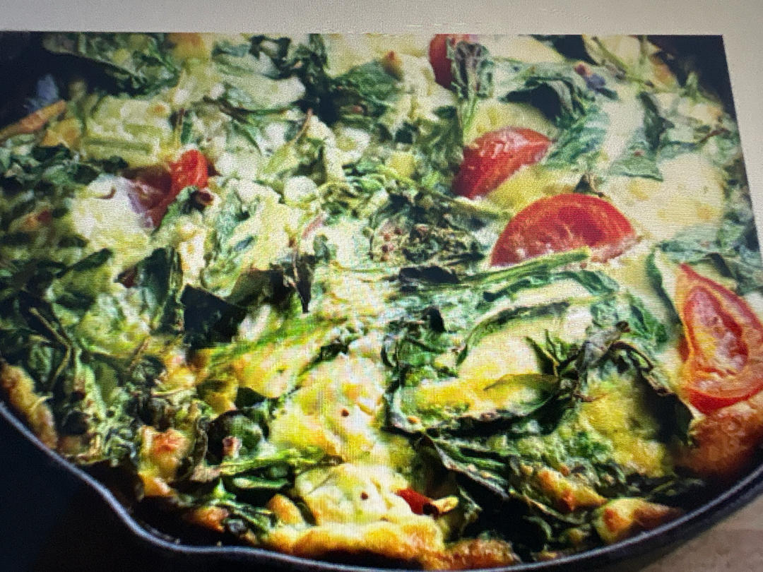 菠菜羽衣甘蓝煎蛋饼