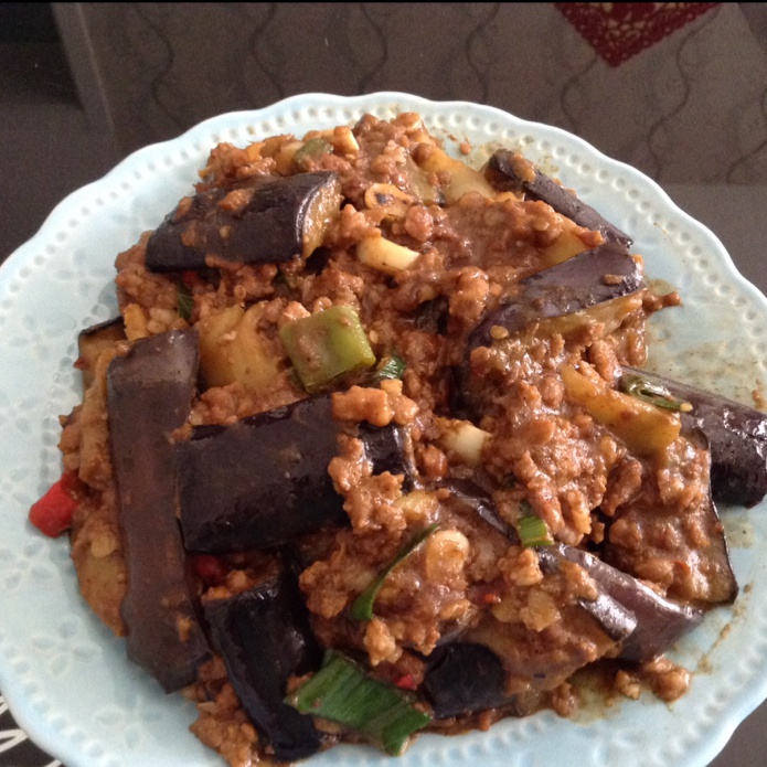 红烧肉沫茄子
