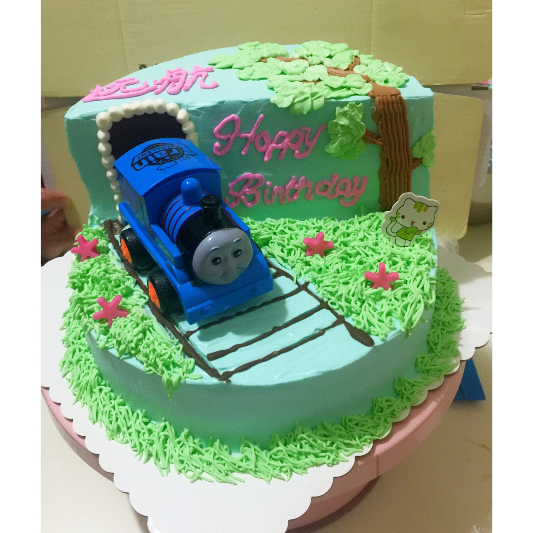 托马斯场景奶油蛋糕