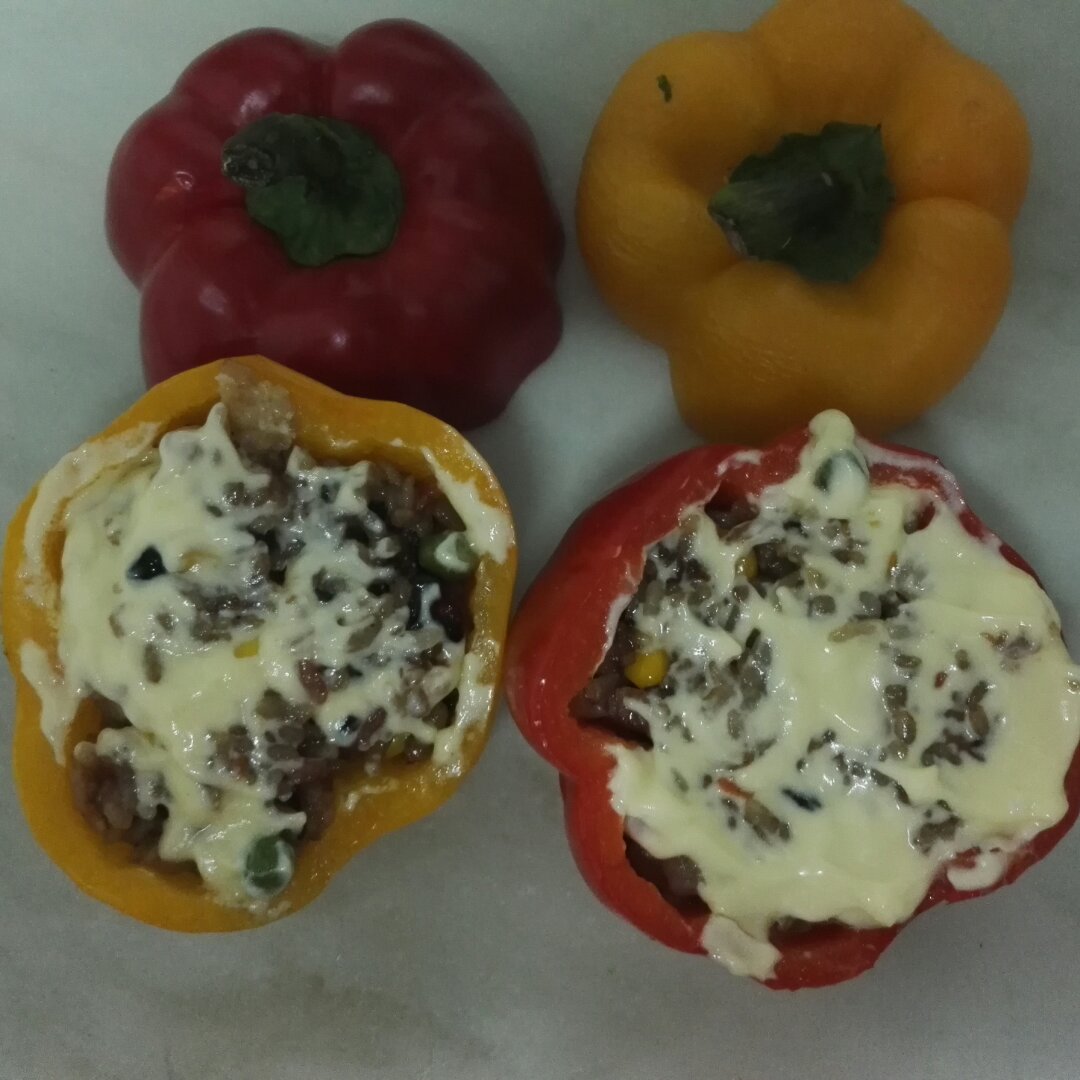 彩椒培根焗饭盅