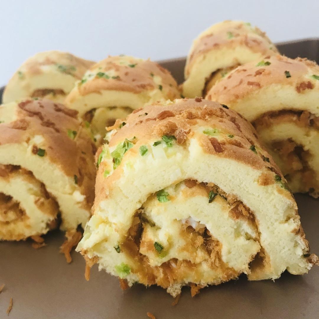 香葱肉松蛋糕卷