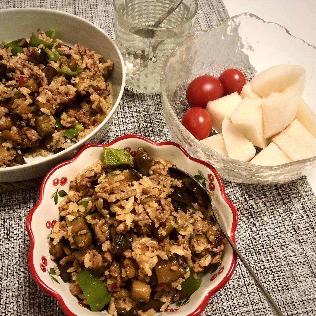 特别好吃的茄子炒饭