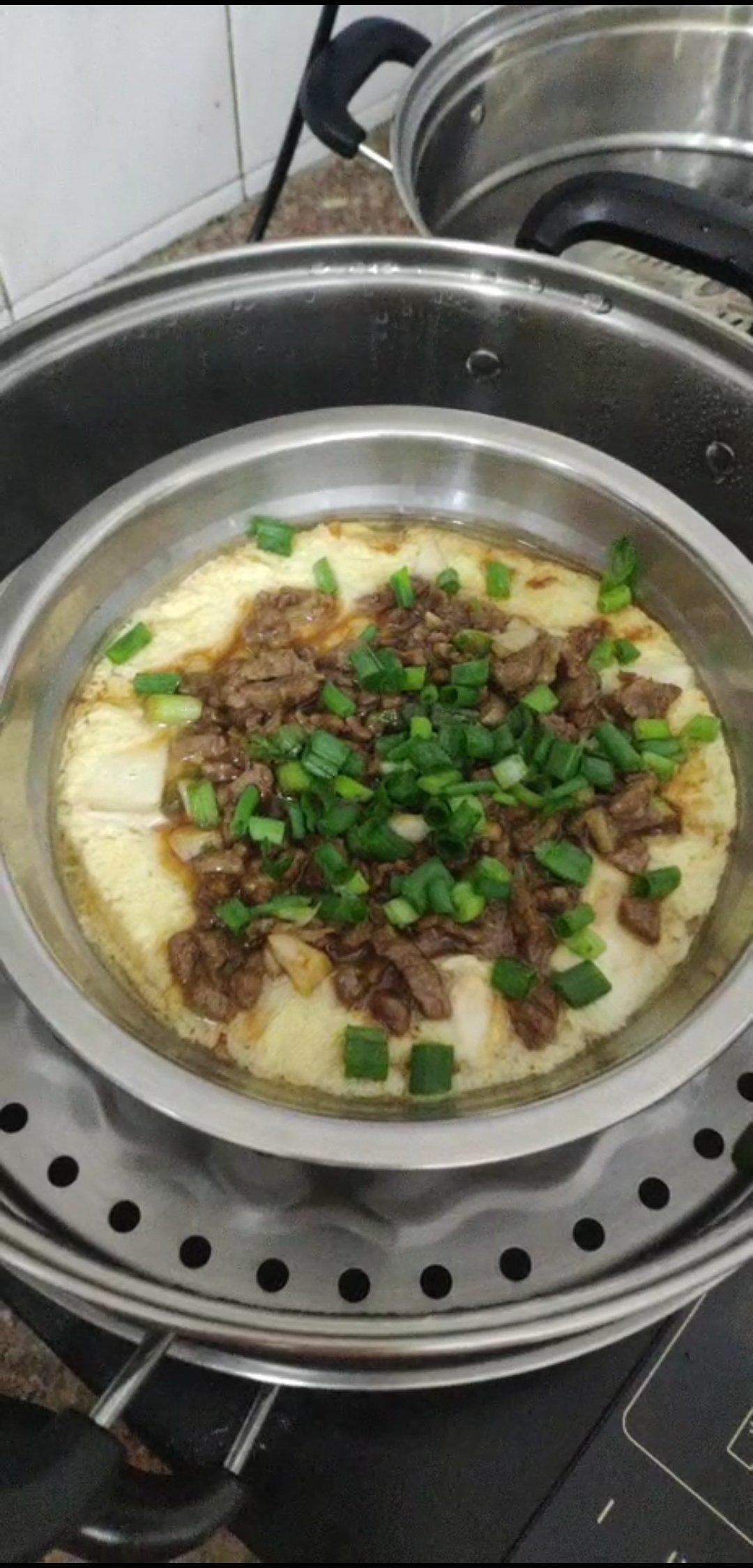 肉末豆腐蒸蛋