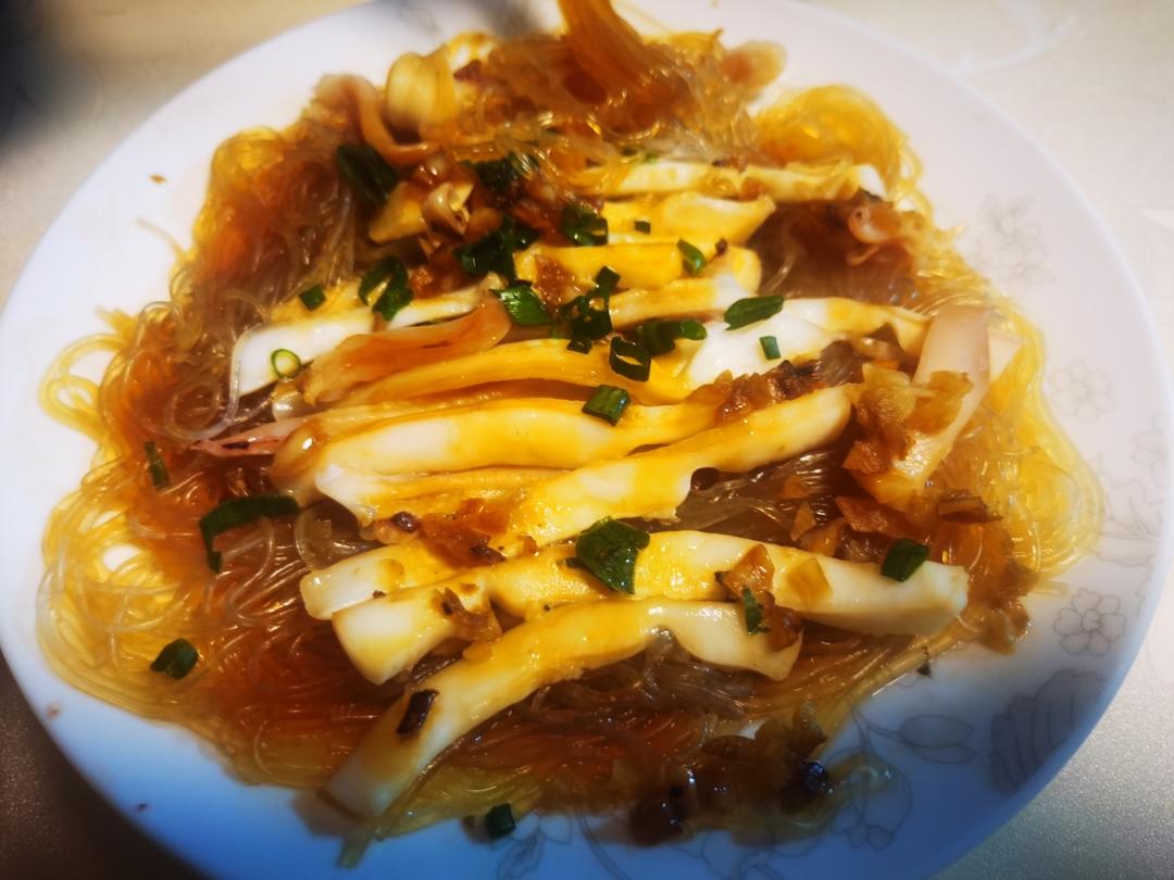 蒜蓉粉丝蒸鱿鱼