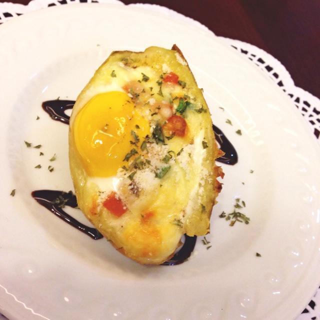 芝士蛋焗土豆的做法