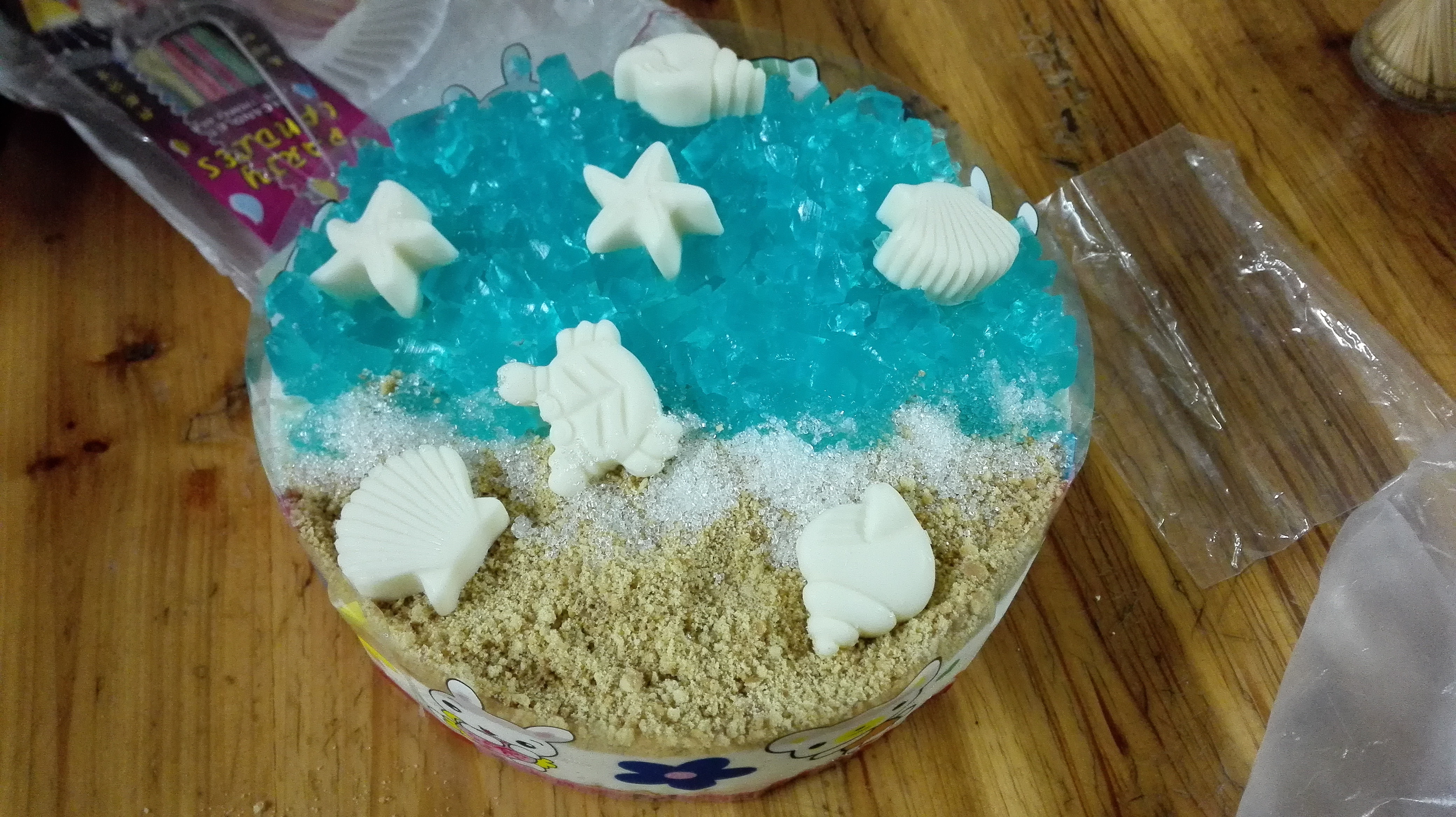 蓝色の海洋酸奶慕斯蛋糕