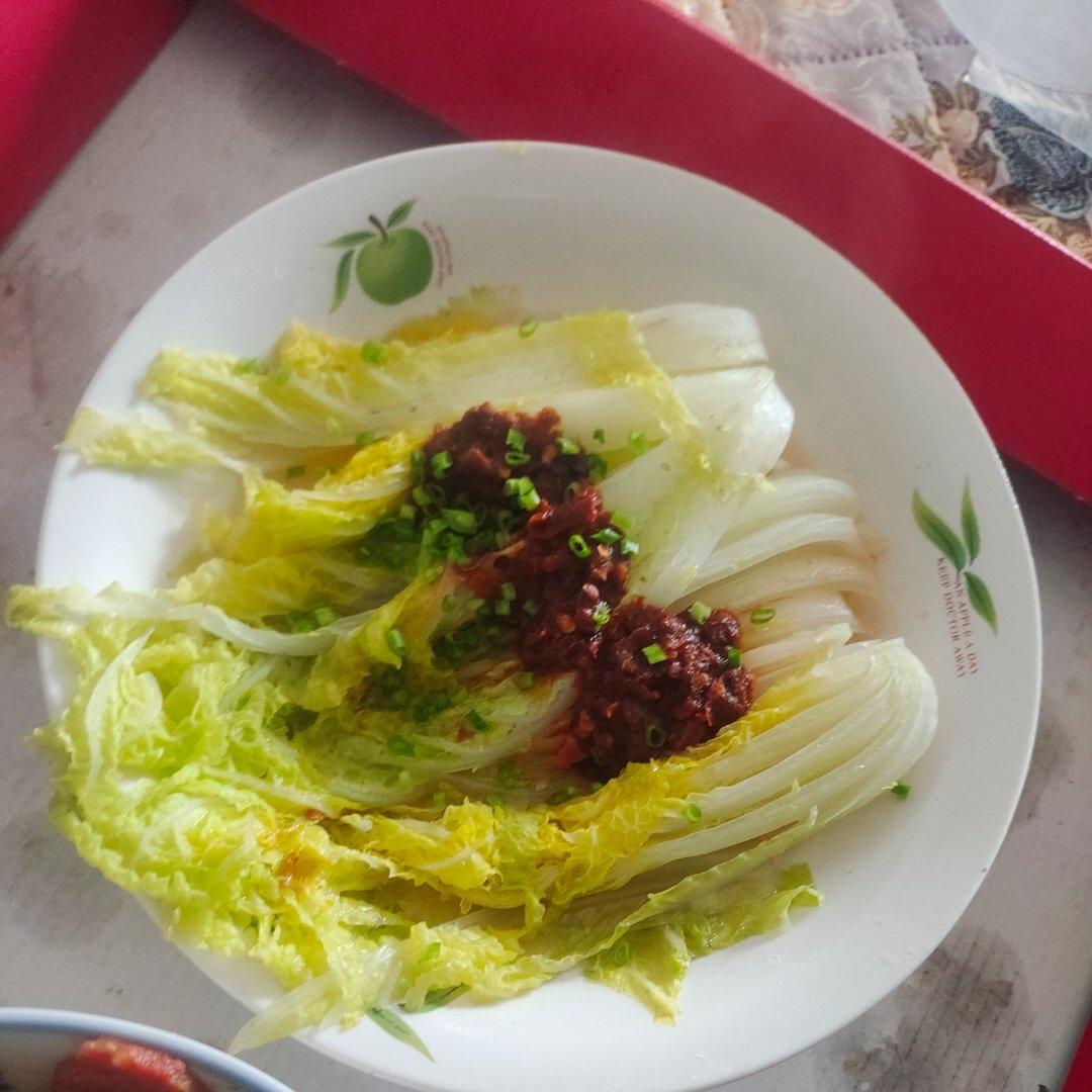 快手菜系列❤️火腿蒸大白菜