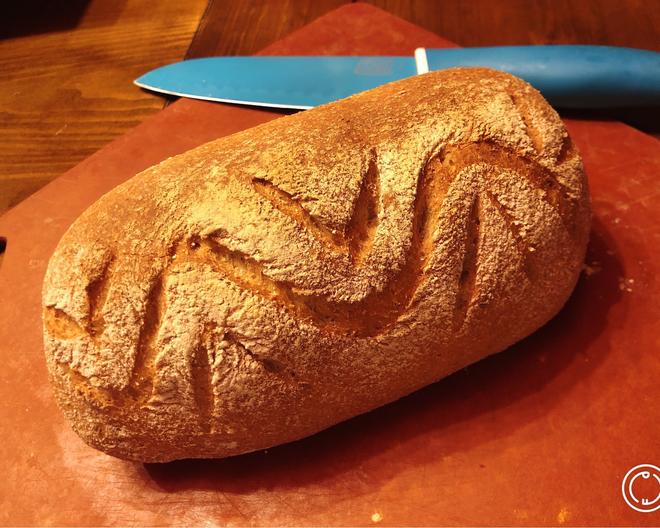 减脂无糖无油欧式全麦面包的做法