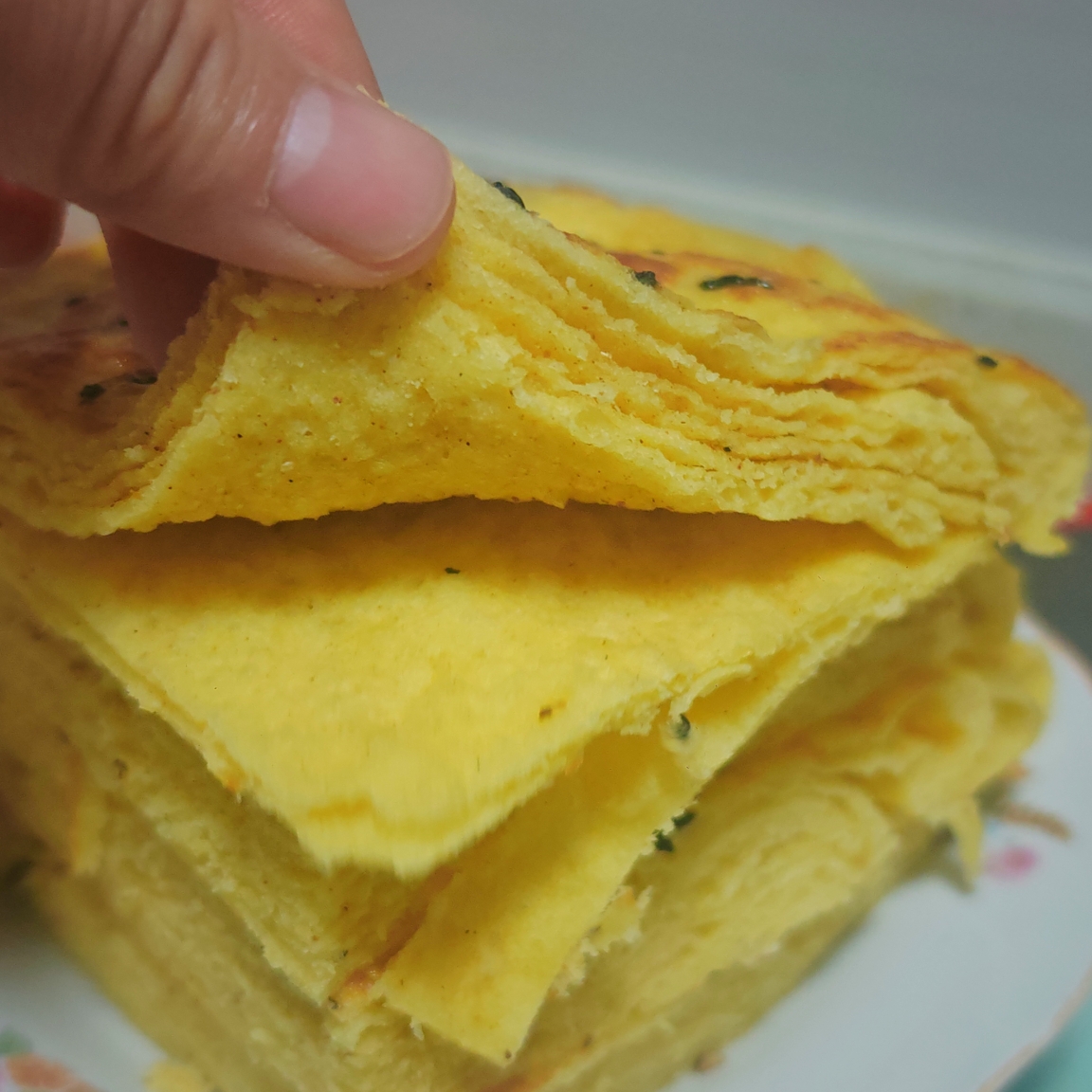玉米面千层饼